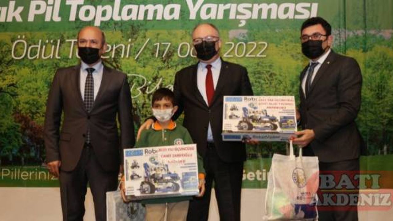 Sivas'ta Atık Pil Toplama Kampanyası ödülleri sahiplerini buldu
