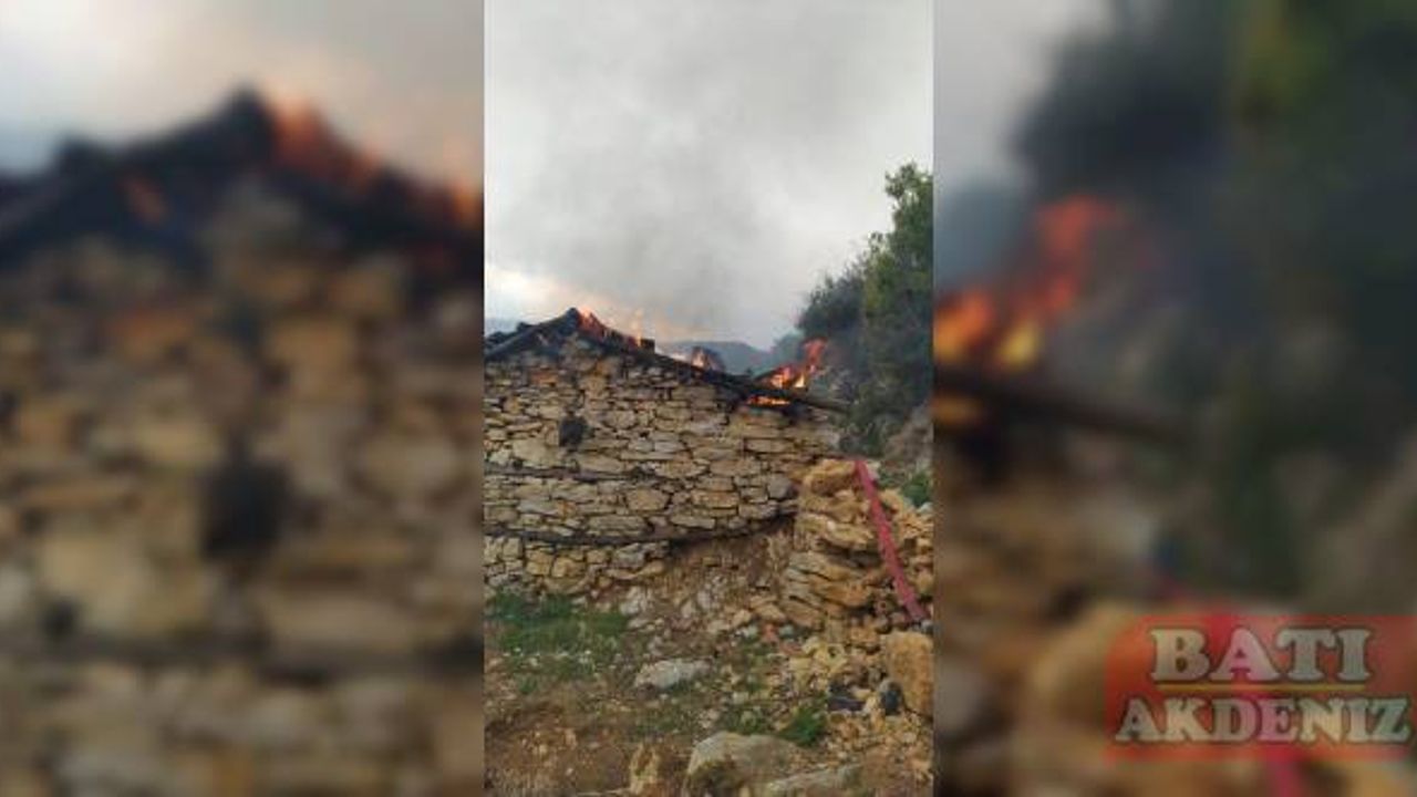Isparta'da yangın çıkan ev kullanılamaz hale geldi