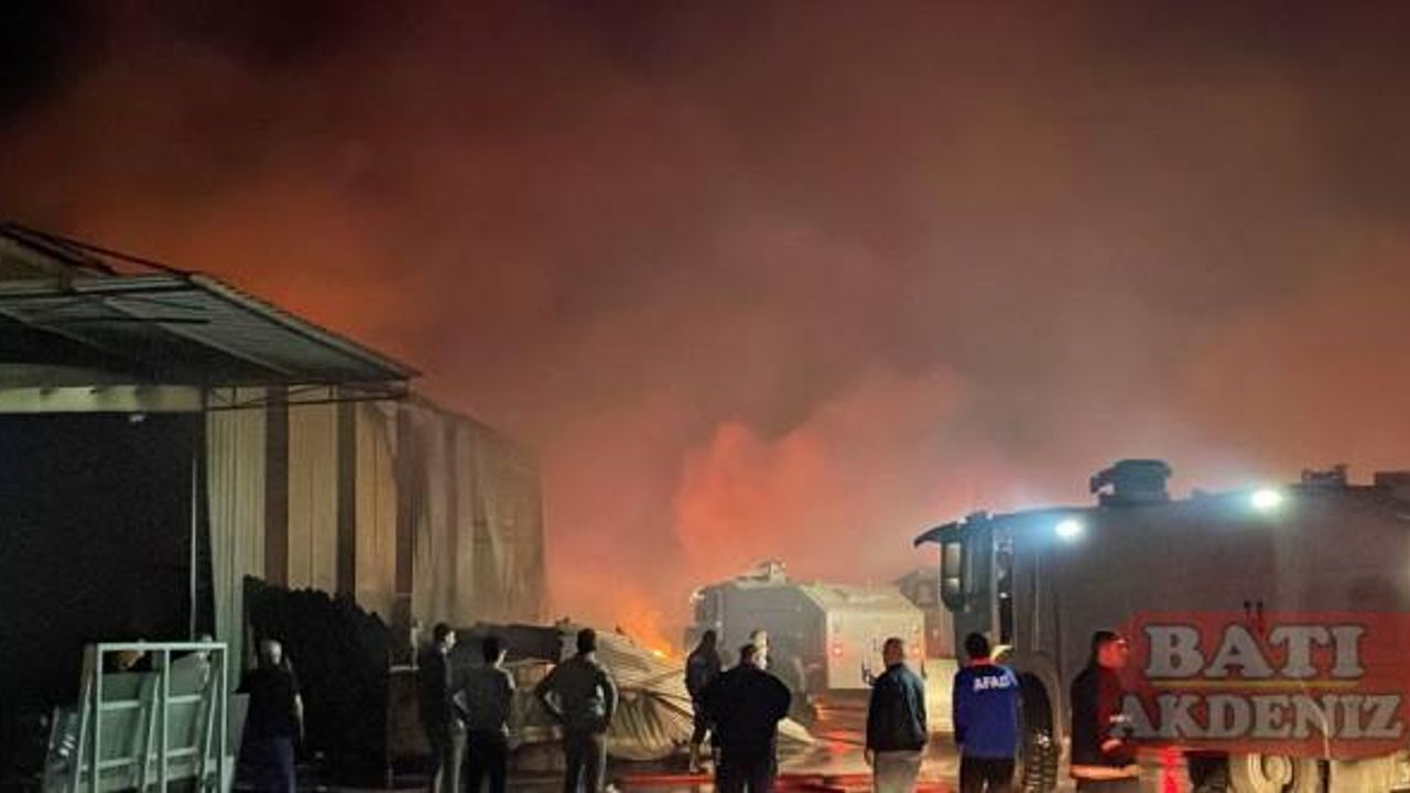 GÜNCELLEME - Mersin'de palet fabrikasında çıkan yangın kontrol altına alındı