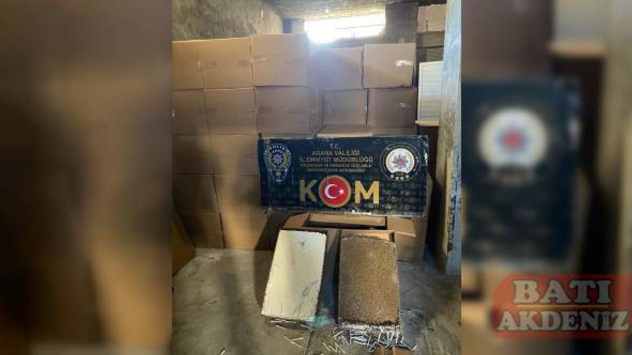 Adana'da 46 milyon 943 bin makaron ele geçirildi