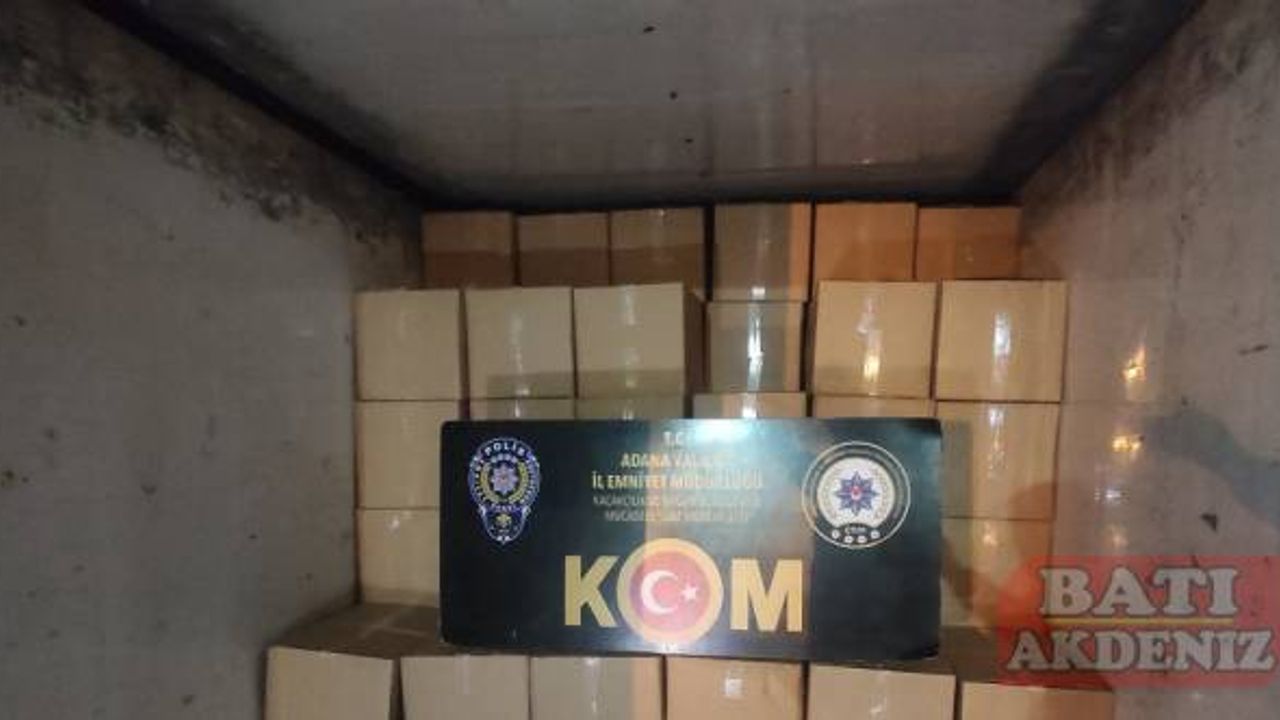 Adana'da 14 milyon 610 bin tütün doldurulmuş makaron ele geçirildi