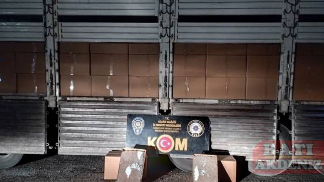Adana'da 7 milyon 290 bin kaçak sigara ele geçirildi