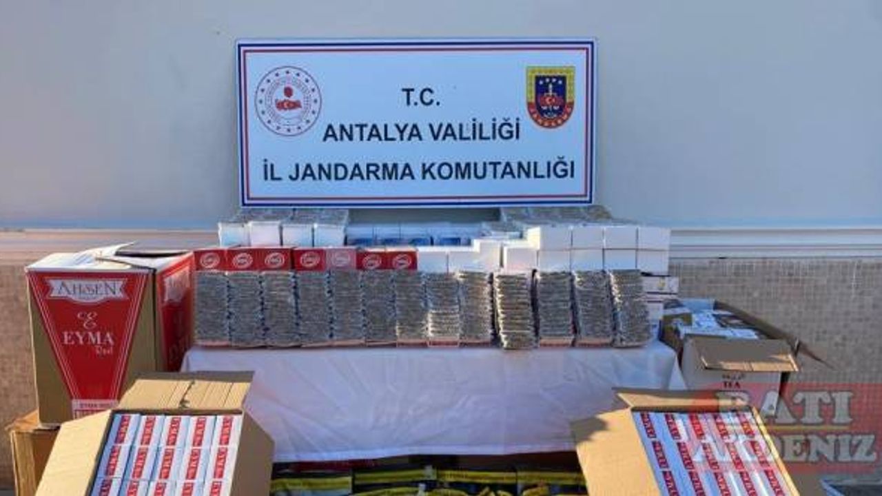 Antalya'da kaçak sigara ve tütün operasyonunda 1 kişi yakalandı
