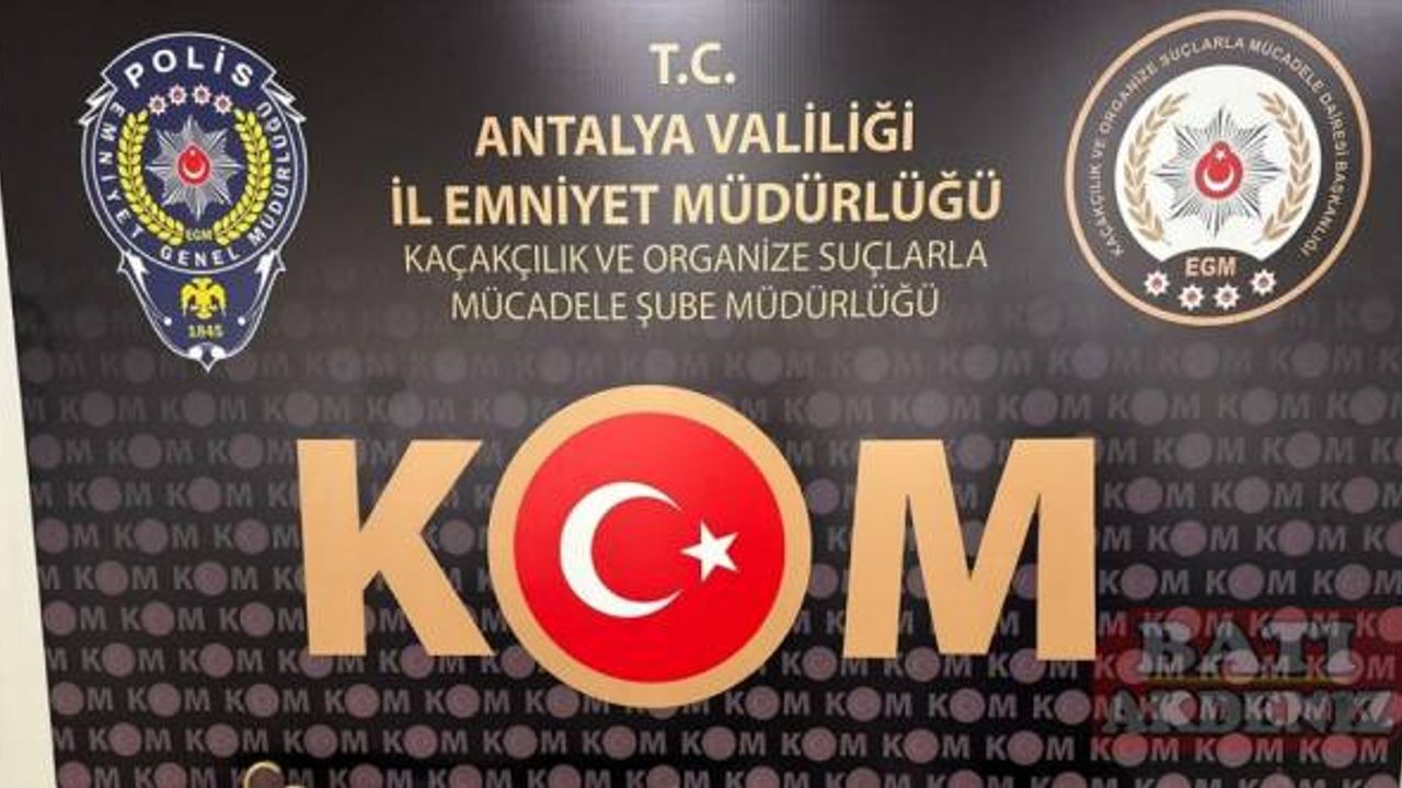Antalya'daki kaçakçılık ve organize suç operasyonlarında 13 şüpheli tutuklandı