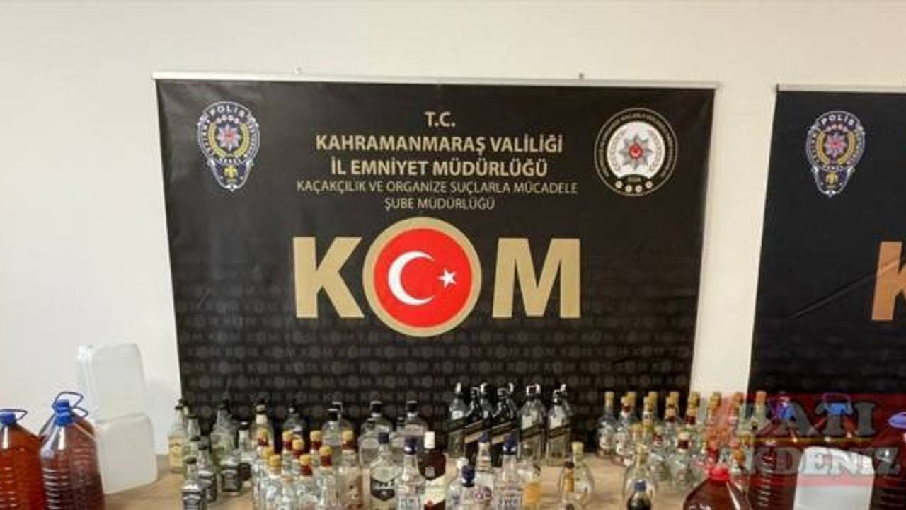 Kahramanmaraş'ta sahte içki operasyonunda 1 şüpheli yakalandı
