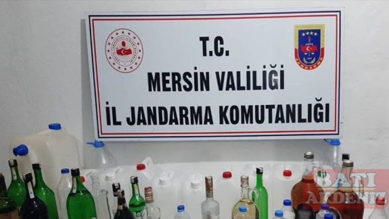 Mersin'de 95 litre sahte içki ele geçirildi