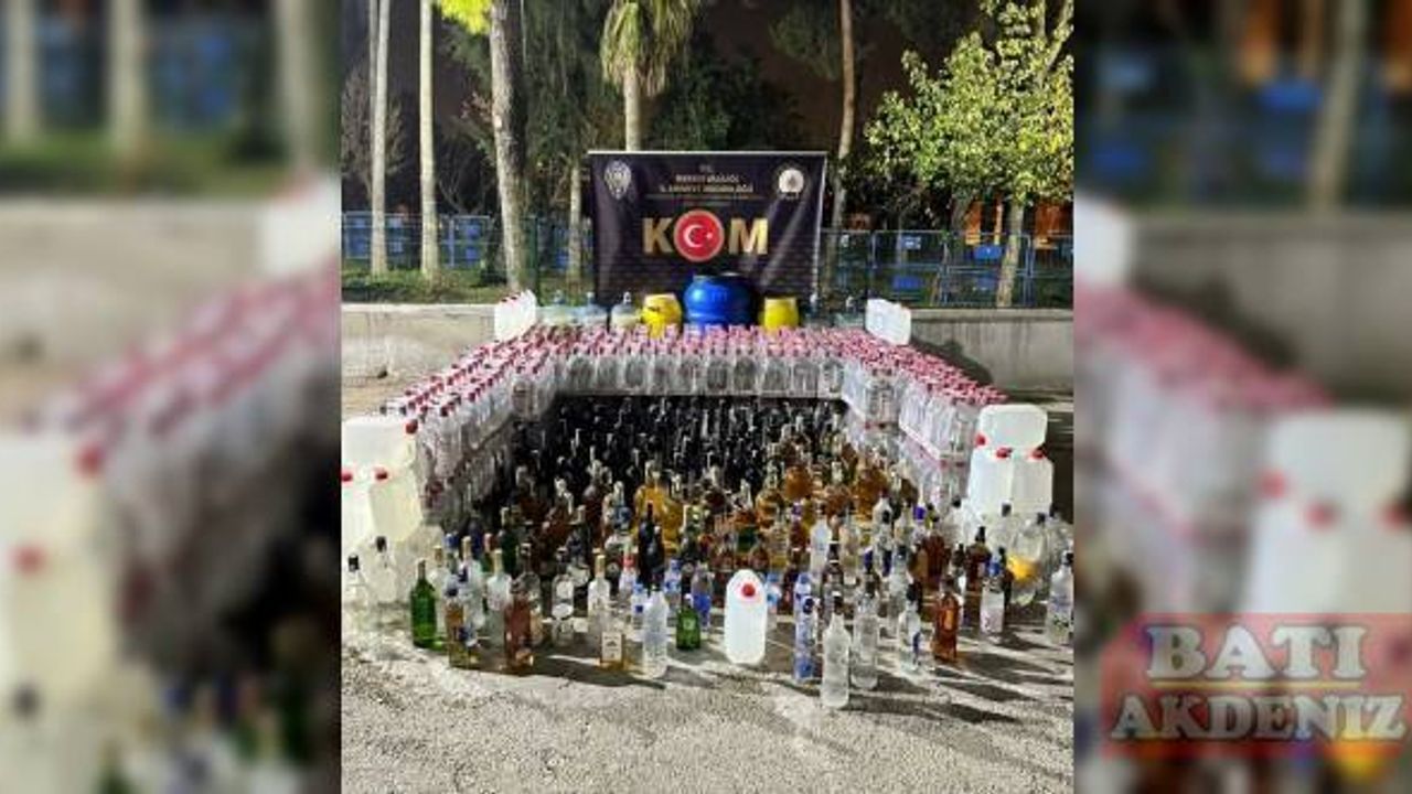 Mersin'de yılbaşı öncesi kaçak ve sahte içki operasyonunda 10 şüpheli yakalandı