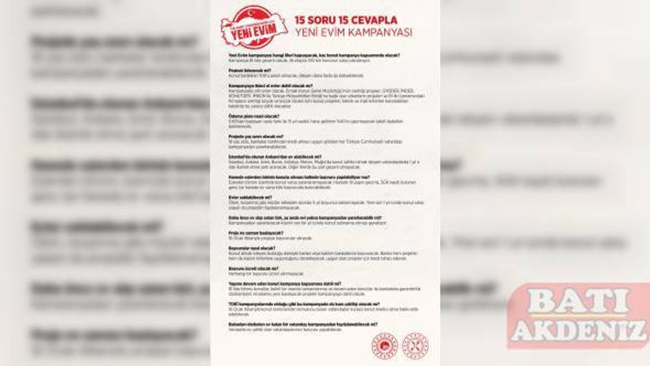 15 soruda "Yeni Evim Kampanyası"na ilişkin merak edilenler