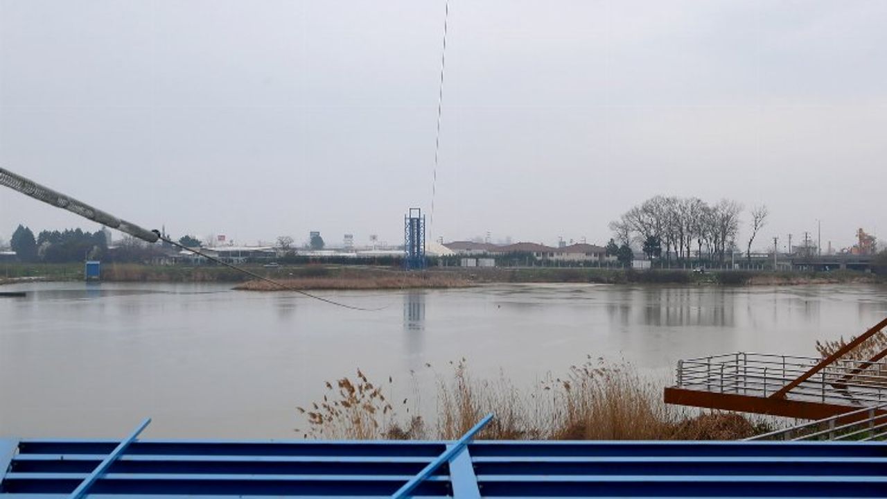 Sakarya Nehri’nde 'zipline' heyecanı