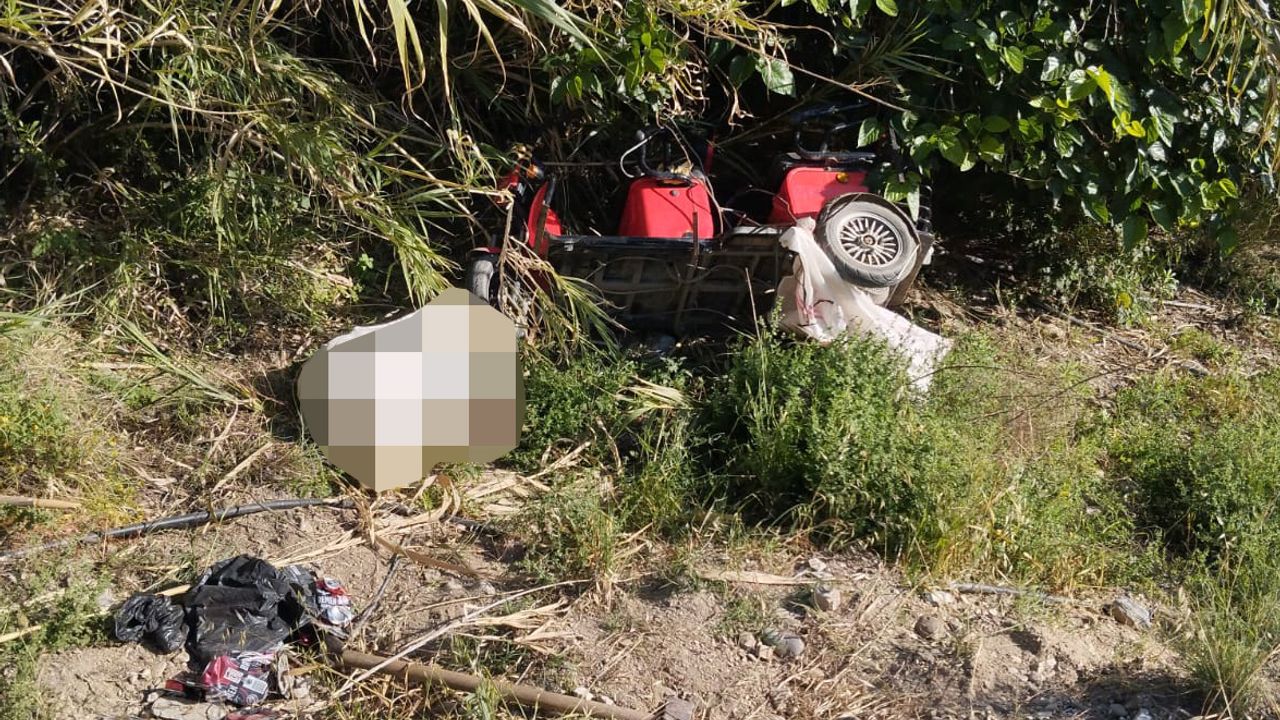 Alanya'da dere yatağına yuvarlanan motosikletin sürücüsü hayatını kaybetti