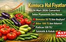 Kumluca Hal Fiyatları 14 Mart 2026 Cumartesi: Sebze Piyasasında Son Durum