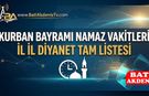 İl İl Bayram Namazı Saatleri 2026: Antalya, Isparta, Burdur ve Tüm İllerin Bayram Namazı Vakitleri