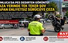 Kumluca'da Pes Dedirten Görüntü: Kaza Yerinde Tek Teker Şov Yapan Ehliyetsiz Sürücüye Ceza