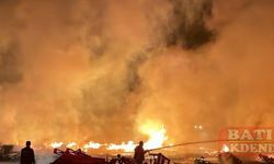 Mersin'de palet fabrikasında yangın çıktı