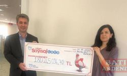 Çılgın Sayısal Loto talihlisi çekini aldı
