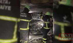 Hatay'da 7 katlı binanın otoparkında çıkan yangın söndürüldü