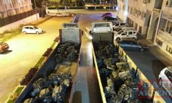 Mersin'de hurda kaydıyla yurda getirilen 53 çalışır araç motoru ele geçirildi