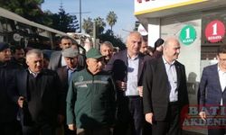 Bakanlar Soylu, Kirişci ve Ersoy, Kumluca'da incelemelerde bulunuyor