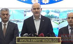 İçişleri Bakanı Soylu, Kumluca'da incelemelerde bulundu: (1)