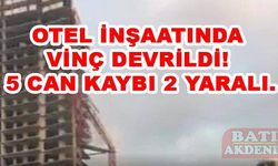 İzmir Bornova'da vinç devrildi: 5 ölü
