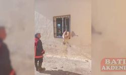 Mersin'de demir parmaklıklara sıkışan köpeği itfaiye kurtardı