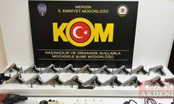 Mersin'de silah ve mühimmat kaçakçılığı operasyonunda 17 zanlı yakalandı