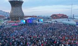9 mangal standında 2,5 ton hamsi pişirildi
