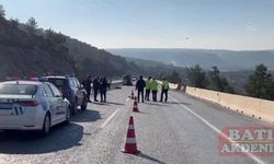 Devrilen tüp yüklü kamyonun sürücüsü öldü