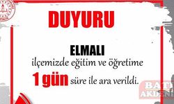 Elmalı'da Eğitime Kar Tatili