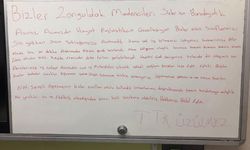 Kurtarma çalışmalarına katılan maden işçilerinden konakladıkları okulun öğrencilerine anlamlı mesaj: