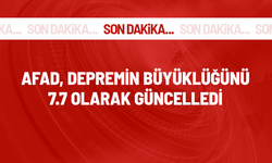 Son Dakika! Kahramanmaraş'ın Pazarcık ilçesinde meydana gelen depremin büyüklüğü AFAD tarafından 7.7 olarak güncellendi