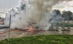 Babasının otomobilini yaktığı iddia edilen kişi gözaltına alındı