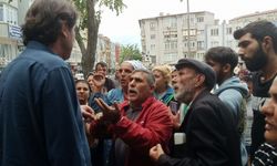 Edirne Keşan'da vatandaşlardan Emniyet önünde protesto