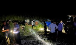 Devrilen traktörün sürücüsü yaşamını yitirdi