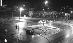Düzce'deki kaza anı Mobese'de
