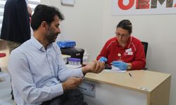 Hatay'da, Türk Kızılay kan bağış noktası açıldı