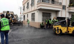 Akdeniz'de asfalt çalışmaları devam ediyor