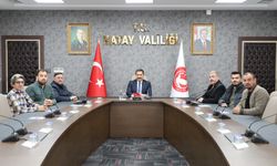 Hatay Basın Cemiyeti yönetiminden Vali Mustafa Masatlı'ya ziyaret