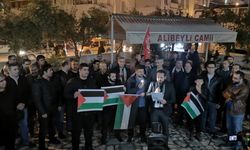 Osmaniye'de TÜGVA üyeleri, İsrail'in Filistin'e yönelik saldırılarını protesto etti