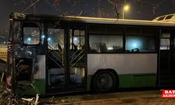 Özel halk otobüsü seyir halindeyken yandı