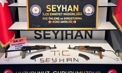 Adana'da bir evde 2 kalaşnikof tüfek bulundu