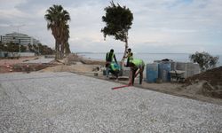 Antalya'da 2. Etap Konyaaltı Sahil Projesi'nde çalışmalar sürüyor