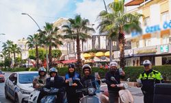 Antalya'da motosiklet sürücülerine kask kullanımının önemi anlatıldı