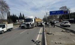 Kahramanmaraş'ta otomobil ile kamyonun çarpıştığı kazada 1 kişi yaralandı