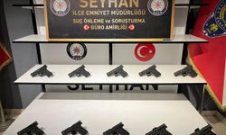 Adana'da 10 ruhsatsız tabanca ele geçirildi