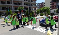 Mersin Erdemli'de öğrencilere trafik eğitimi veriliyor