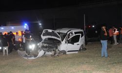 Refüje çarpan hafif ticari araçtaki 8 kişi yaralandı