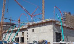 Akkuyu NGS'nin 3'üncü ünitesinde türbin tesisi temeline beton dökme işlemi tamamlandı