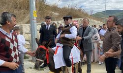 Damadı düğün salonuna eşekle götürdüler