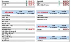 19 Ekim 2024 Cumartesi Kumluca Hal Fiyatları